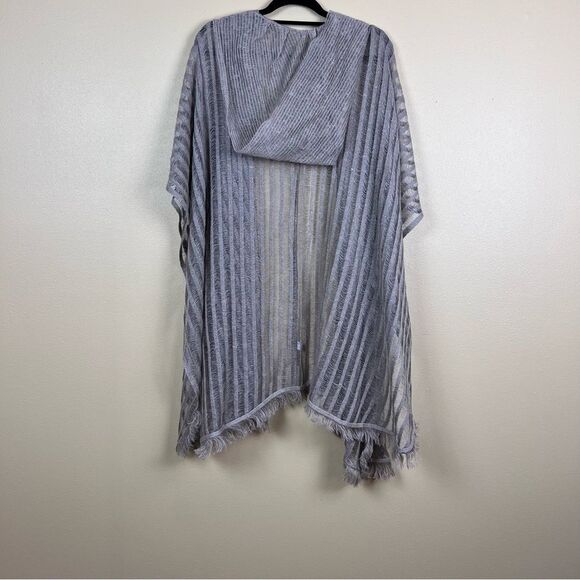 Shawl Cover up Cardigan Hood Tan - Picture 9 of 10